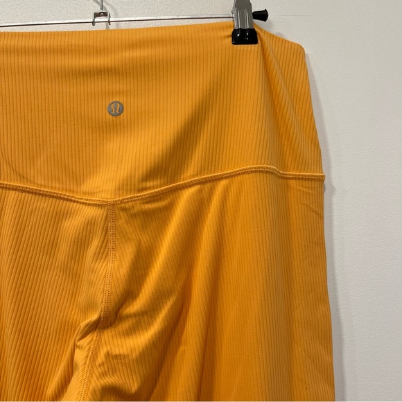 Lululemon Align High Rise 25” Ribbed Orange size 10 - Picture 3 of 5